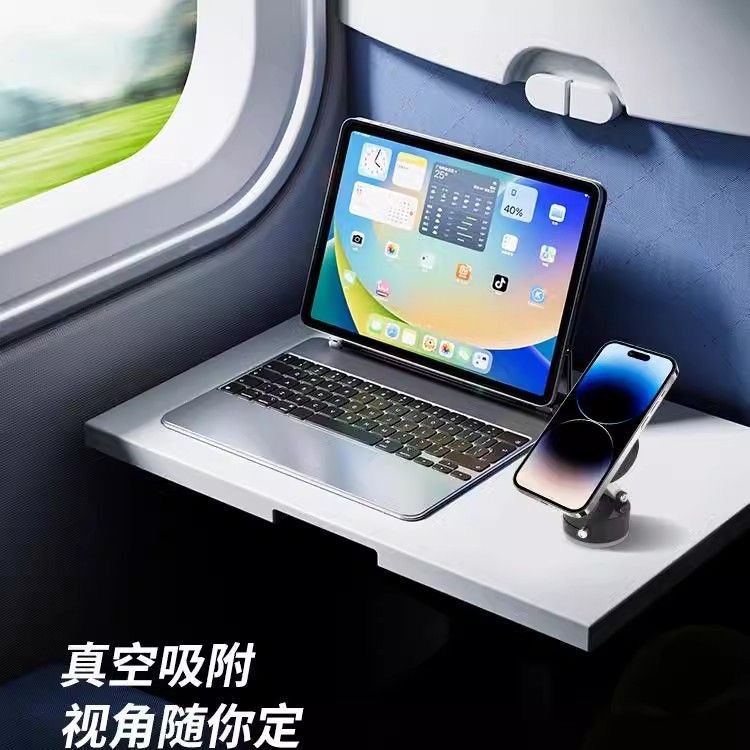跨境2025爆款真空磁吸吸盘支架车载支架折叠新款手机支架桌面支架 详情图8