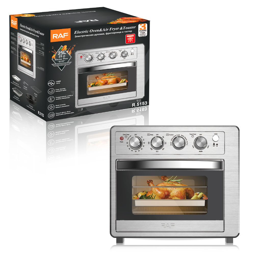 RAF European Regulation 25L cross-border 3-in-1 multi-functional electric oven air fryer baking bread has its own regular heating details Picture