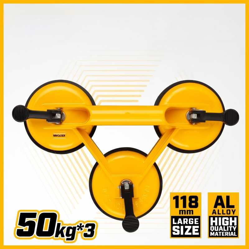 Professional Glass Lifter 3 Heavy Duty Suction Cups details Picture