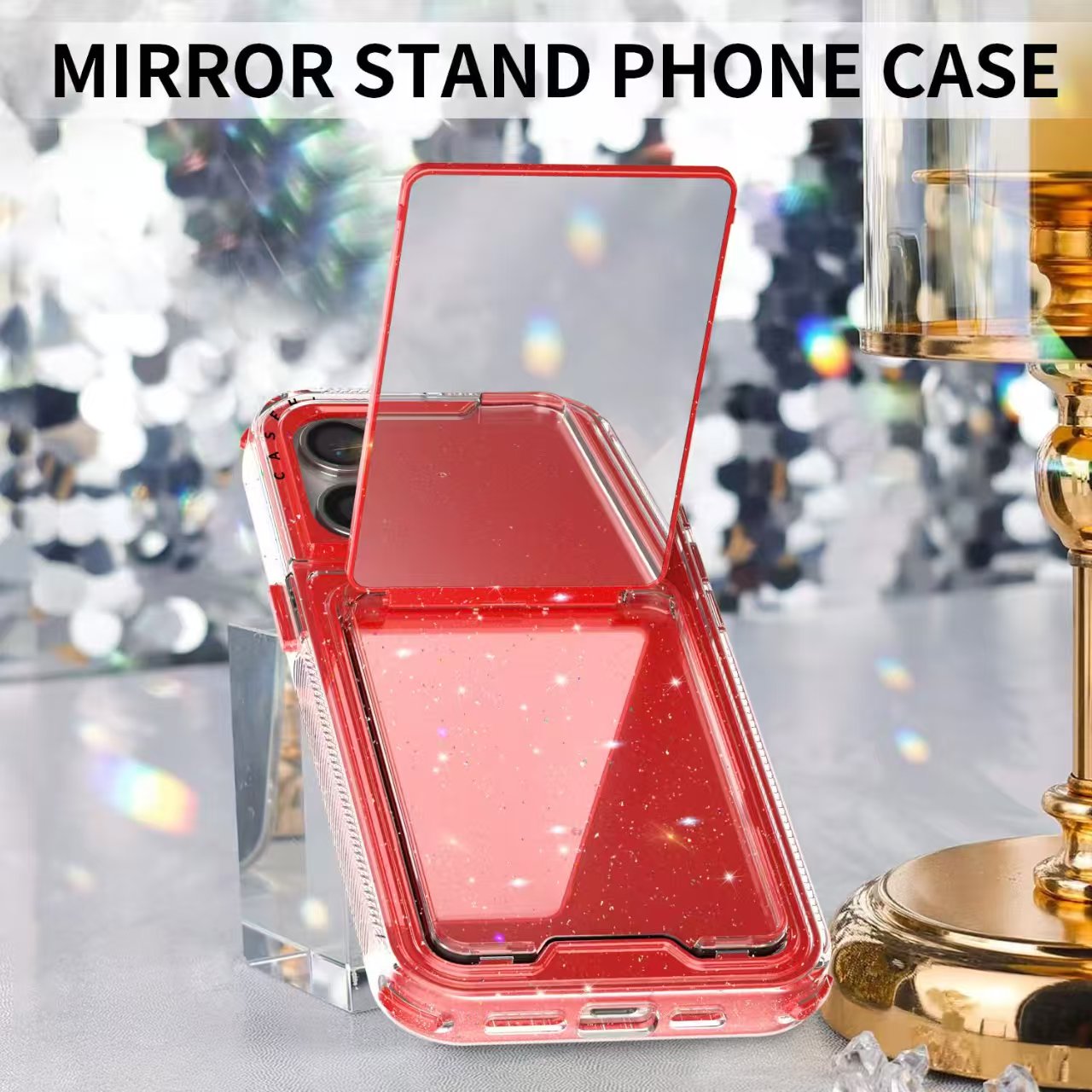 Goddess Touch-up Box glitter phone case Application Scenario