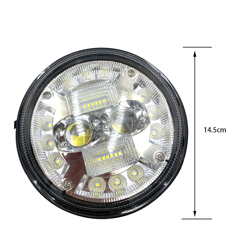 Electric car motorcycle thickened aluminum die-casting external headlights complete 12-80v LED headlights details Picture