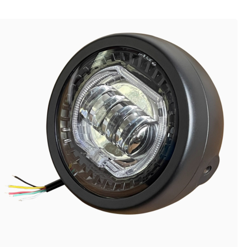 5.75 "motorcycle universal headlights assembly lens LED spotlights Angel eye Circle retro demon eye headlights Application Scenario