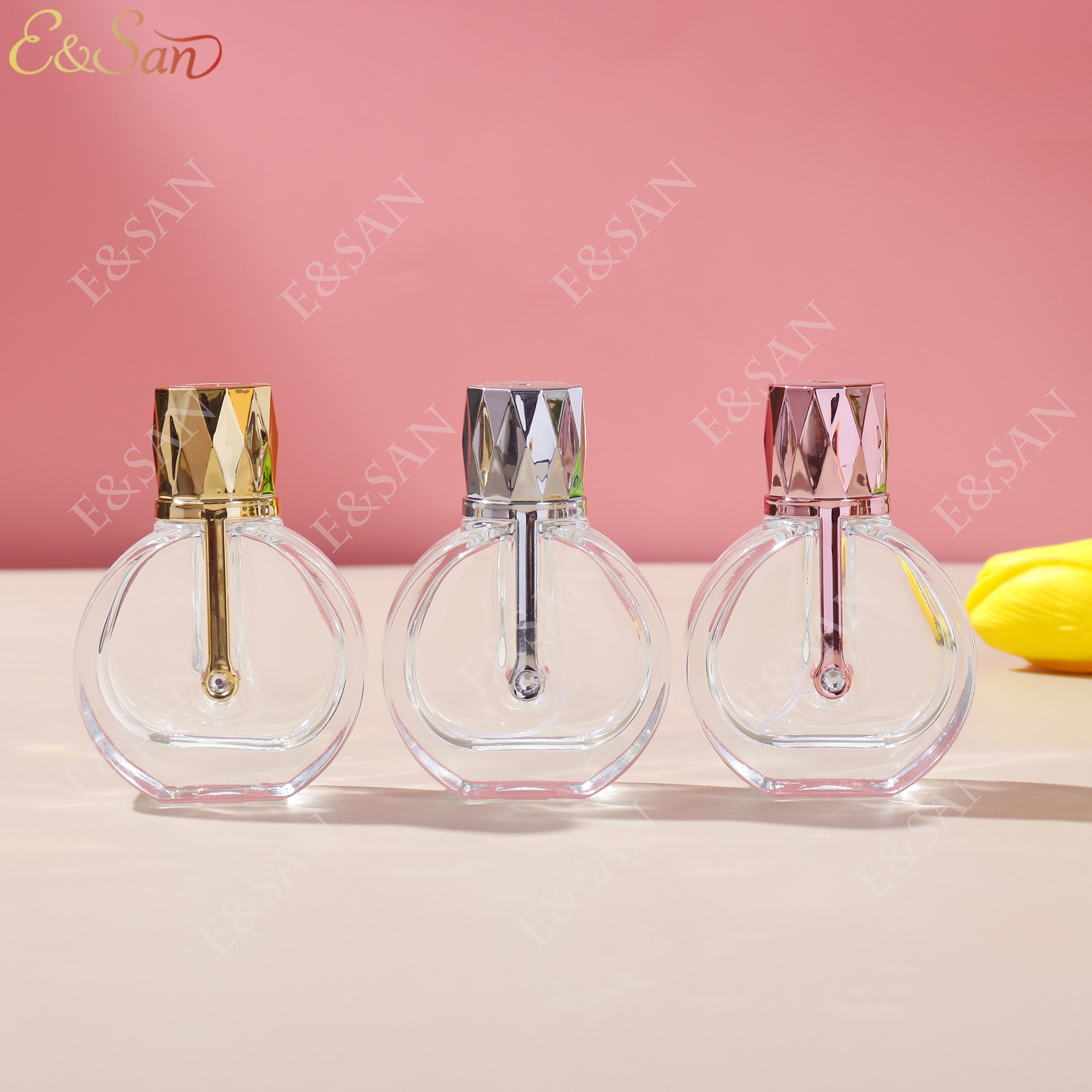 PT1307-30ML 彩色/透明香水瓶订制，玻璃瓶香水盖玻璃瓶香水盖带塞玻璃瓶玻璃杯杯子diy塑料许愿空瓶