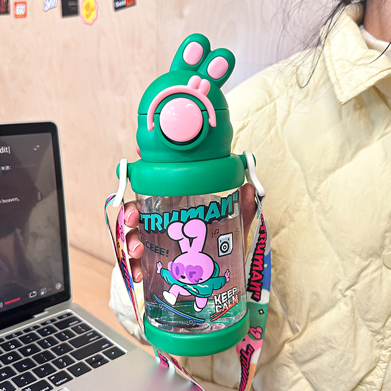 Sports rabbit plastic cup full figure