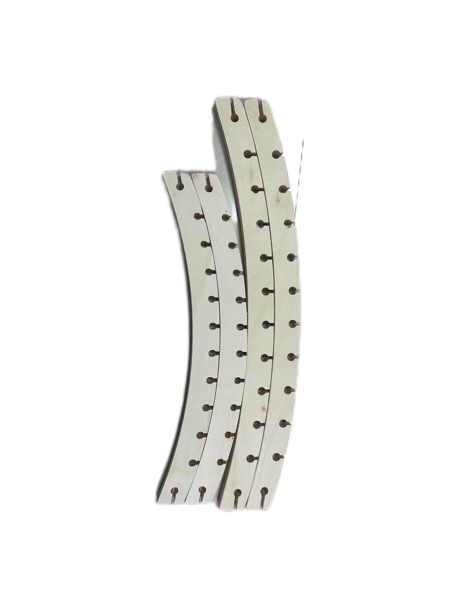 12孔 50cm 户外休闲吊床弯棒原木色可拆卸木棒实用专用月牙弯棒厂家批发收纳