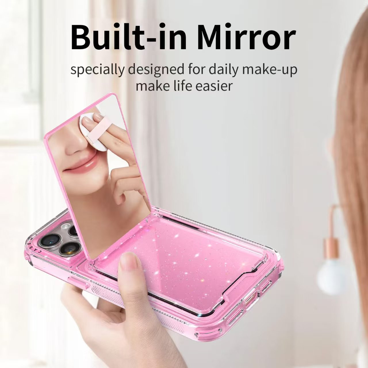 Goddess Touch-up Box glitter phone case Item Picture