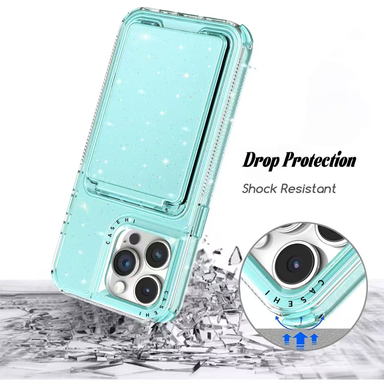 Goddess Touch-up Box glitter phone case details Picture