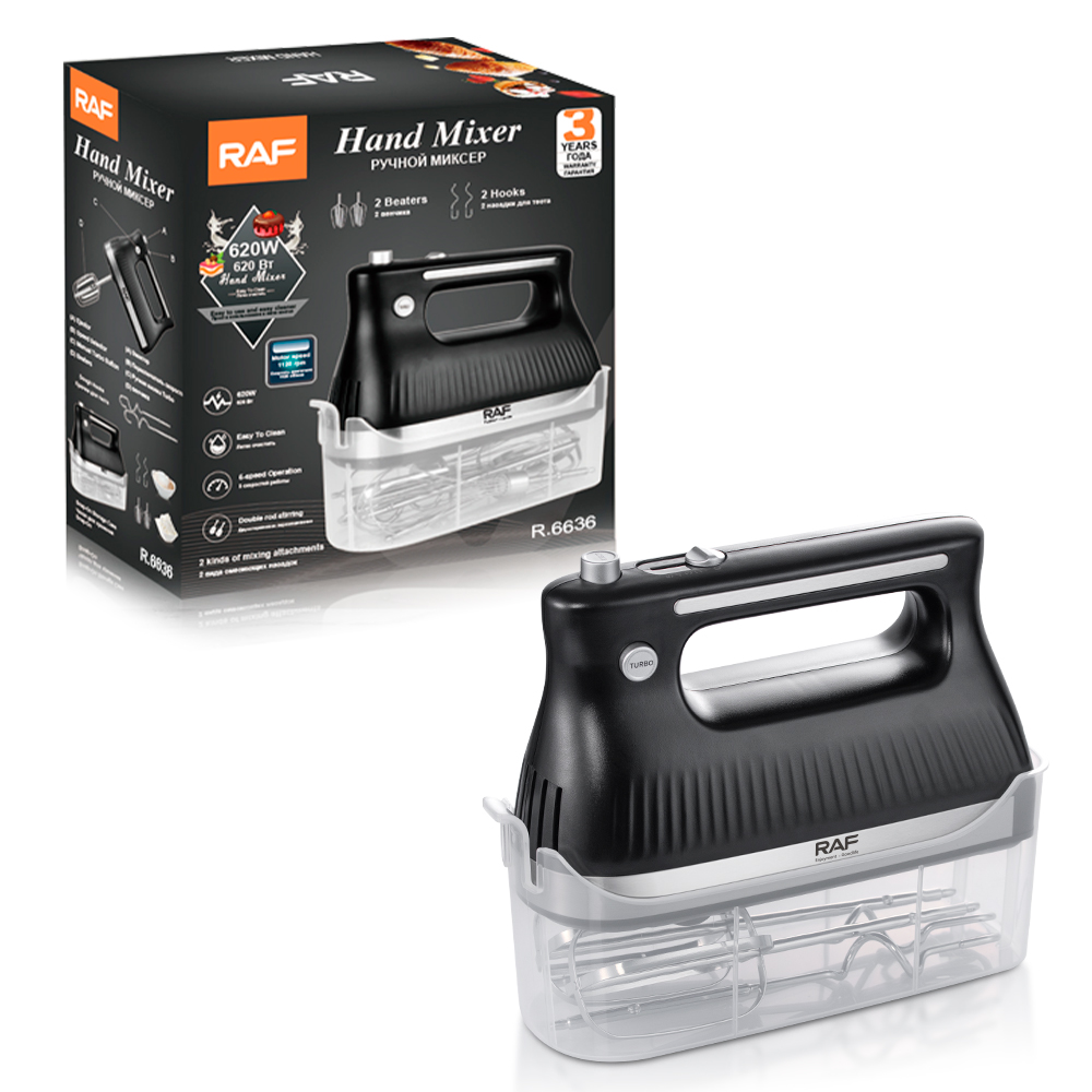 RAF European standard electric egg beater, multi-functional household handheld high-power egg beater and dough baking mixer details Picture