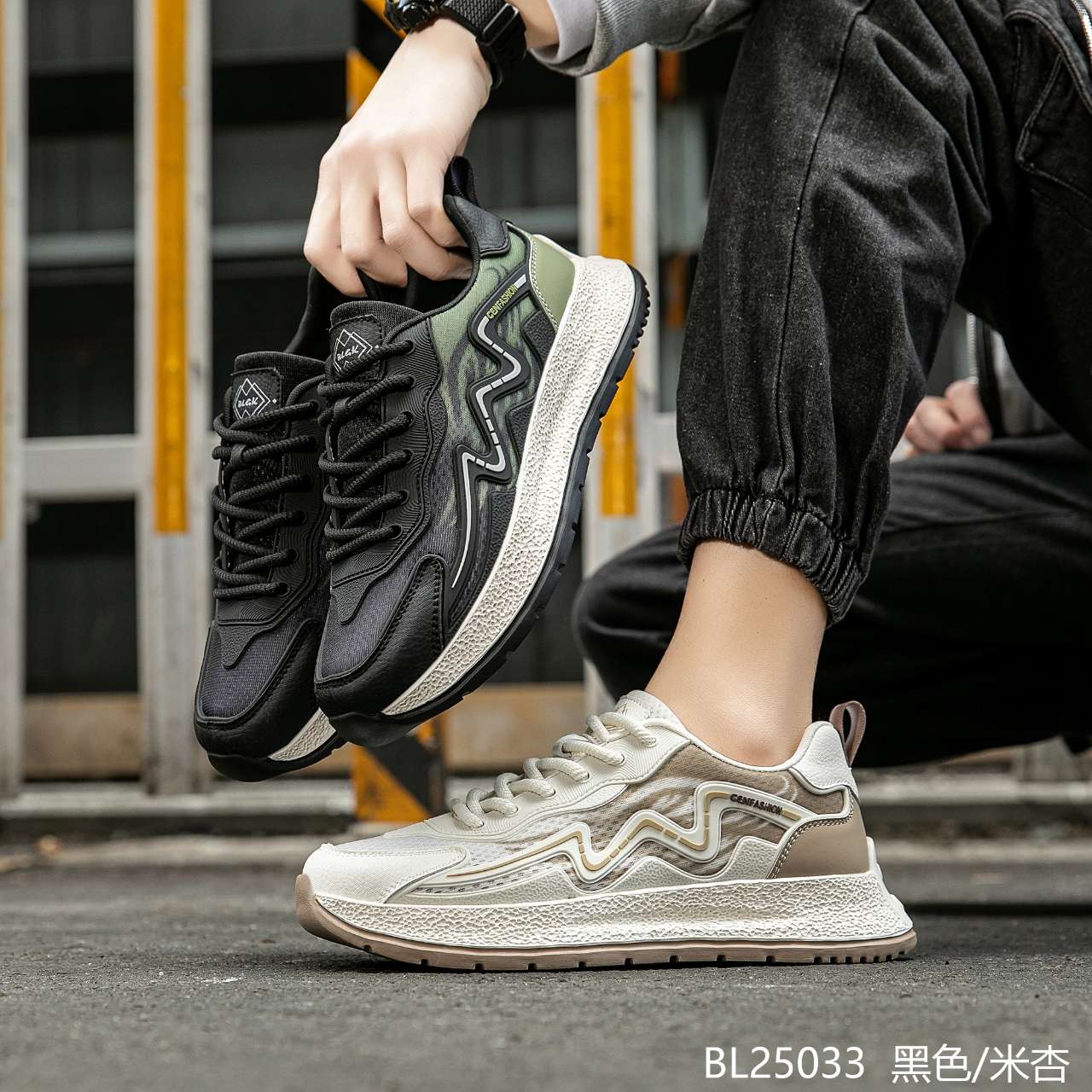 2025最新老爹鞋原创设计，春夏款上新鞋子男士夏季百搭产品图