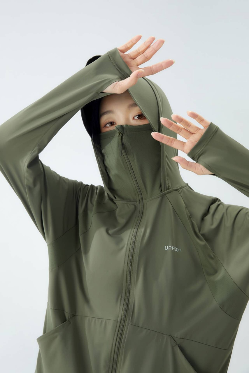 Bonizi brand men's and women's unisex sun-protective clothing, long-sleeved quick-drying clothes, black rubber cape, removable brim sun-protective clothing, light and breathable sun-protective clothing detail image 2
