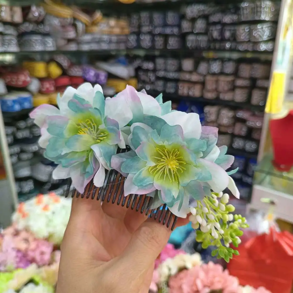 Yunnan Dai ethnic hairpins, hair flowers, hair combs, dance performances, Myanmar, Thailand and Southeast Asian style new children's and adult hair clips detail image 8