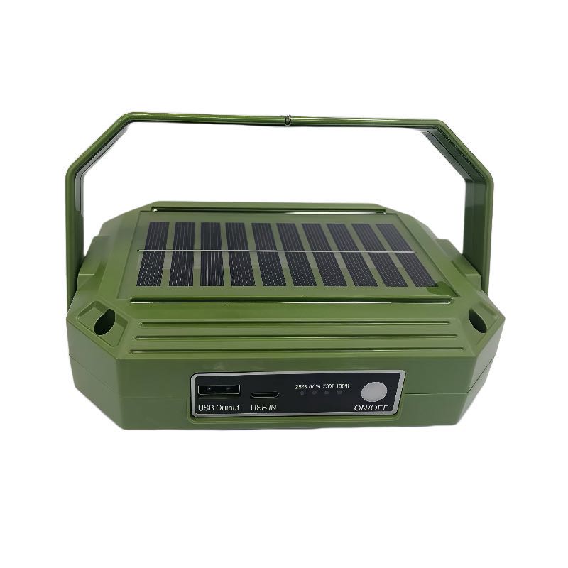 Outdoor portable camping lamp, multi-functional camping lamp, solar floodlight, high brightness, long battery life, various lamp beads, battery level display lighting lamp Item Picture