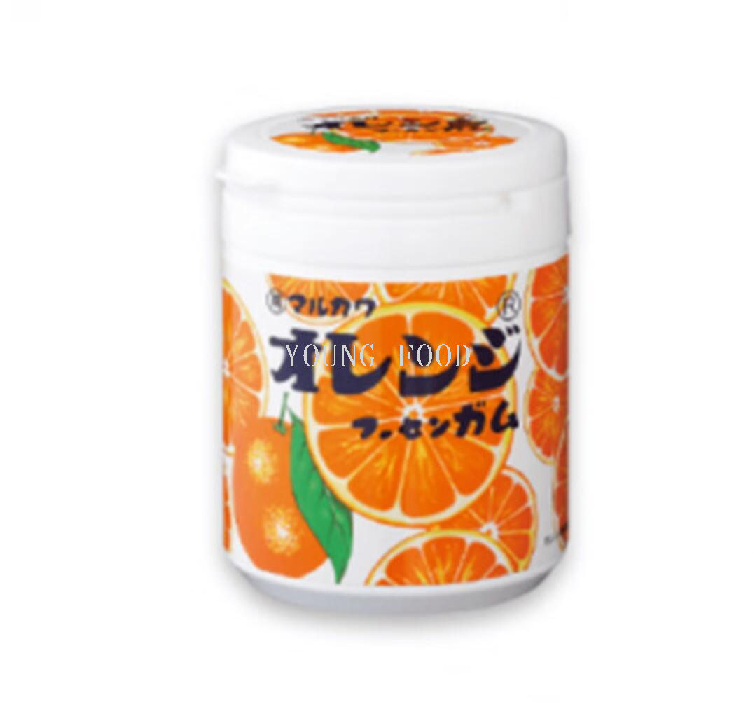 包邮！日本进口丸川橙子味口香糖130g GONGOLI口气爆香零食穿戴甲详情2