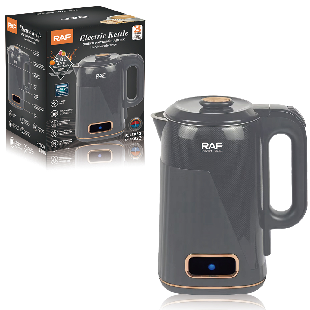 RAF European 2L kettle Electric kettle Household large capacity electric kettle insulation kettle splicing design Specification drawing