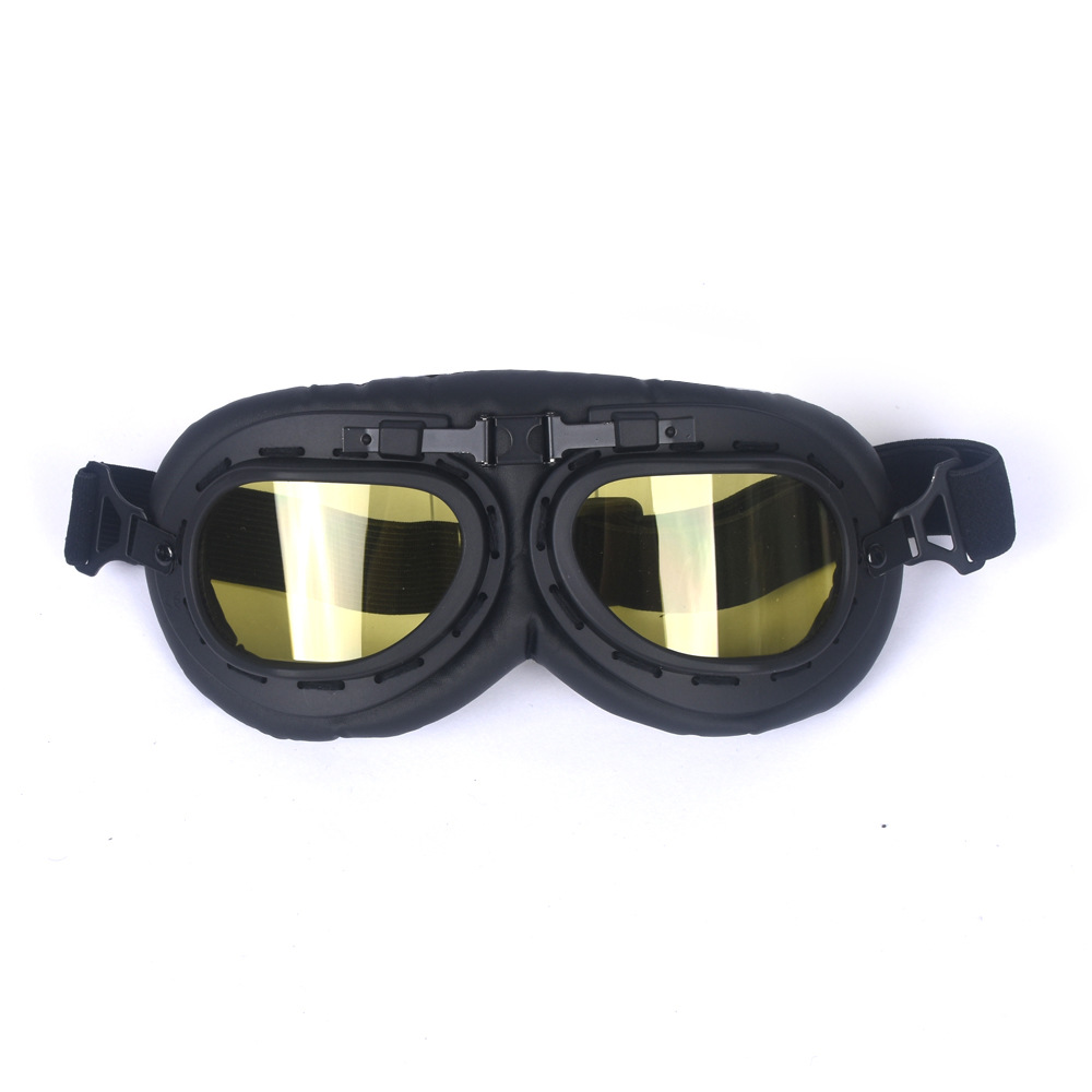 Motorcycle vintage riding goggles Mountaineering glasses windproof and waterproof black frame motocross pilot goggles Application Scenario