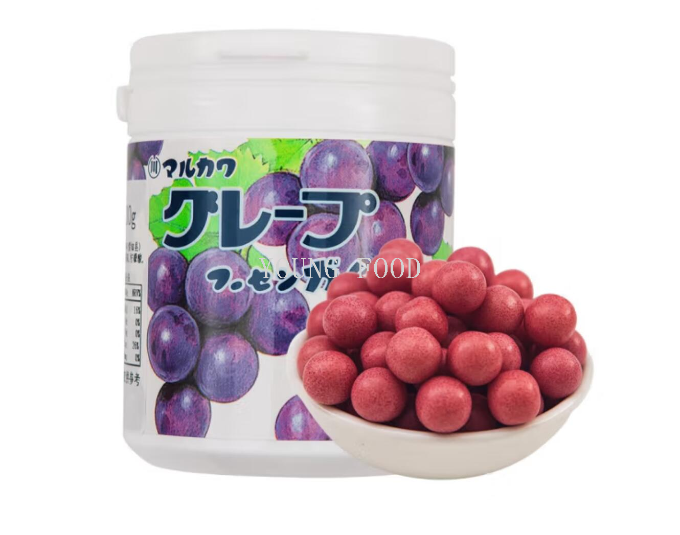 包邮！日本进口丸川橙子味口香糖130g GONGOLI口气爆香零食穿戴甲详情10