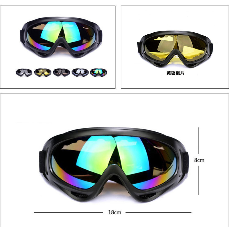 Windproof goggles, unisex sports protective goggles, children's ski goggles, outdoor motorcycle riding glasses details Picture
