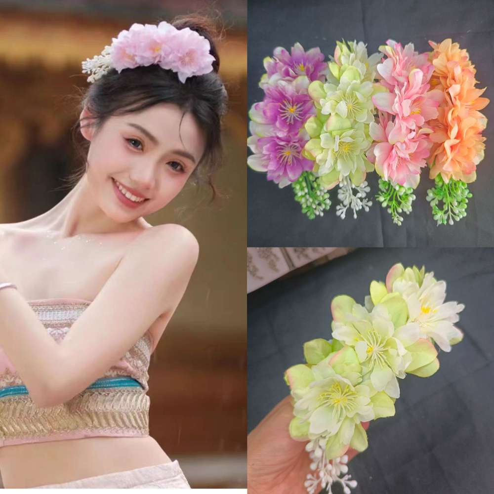 Yunnan Dai ethnic hairpins, hair flowers, hair combs, dance performances, Myanmar, Thailand and Southeast Asian style new children's and adult hair clips