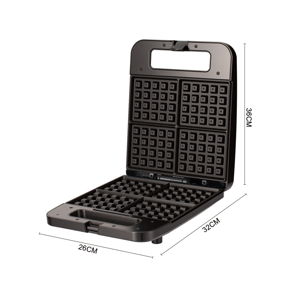RAF European standard cross-border home breakfast machine, convenient waffle machine, fully automatic double-sided heating electric griddle Item Picture