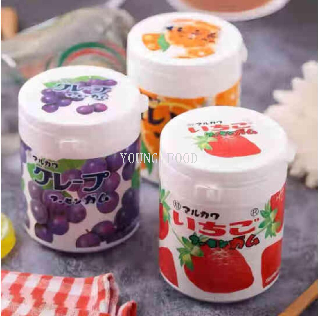 包邮！日本进口丸川橙子味口香糖130g GONGOLI口气爆香零食穿戴甲详情7