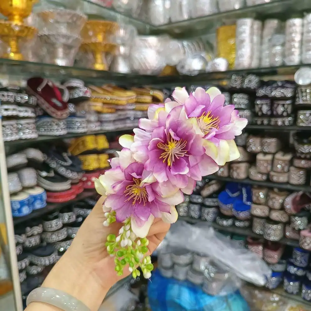 Yunnan Dai ethnic hairpins, hair flowers, hair combs, dance performances, Myanmar, Thailand and Southeast Asian style new children's and adult hair clips detail image 6