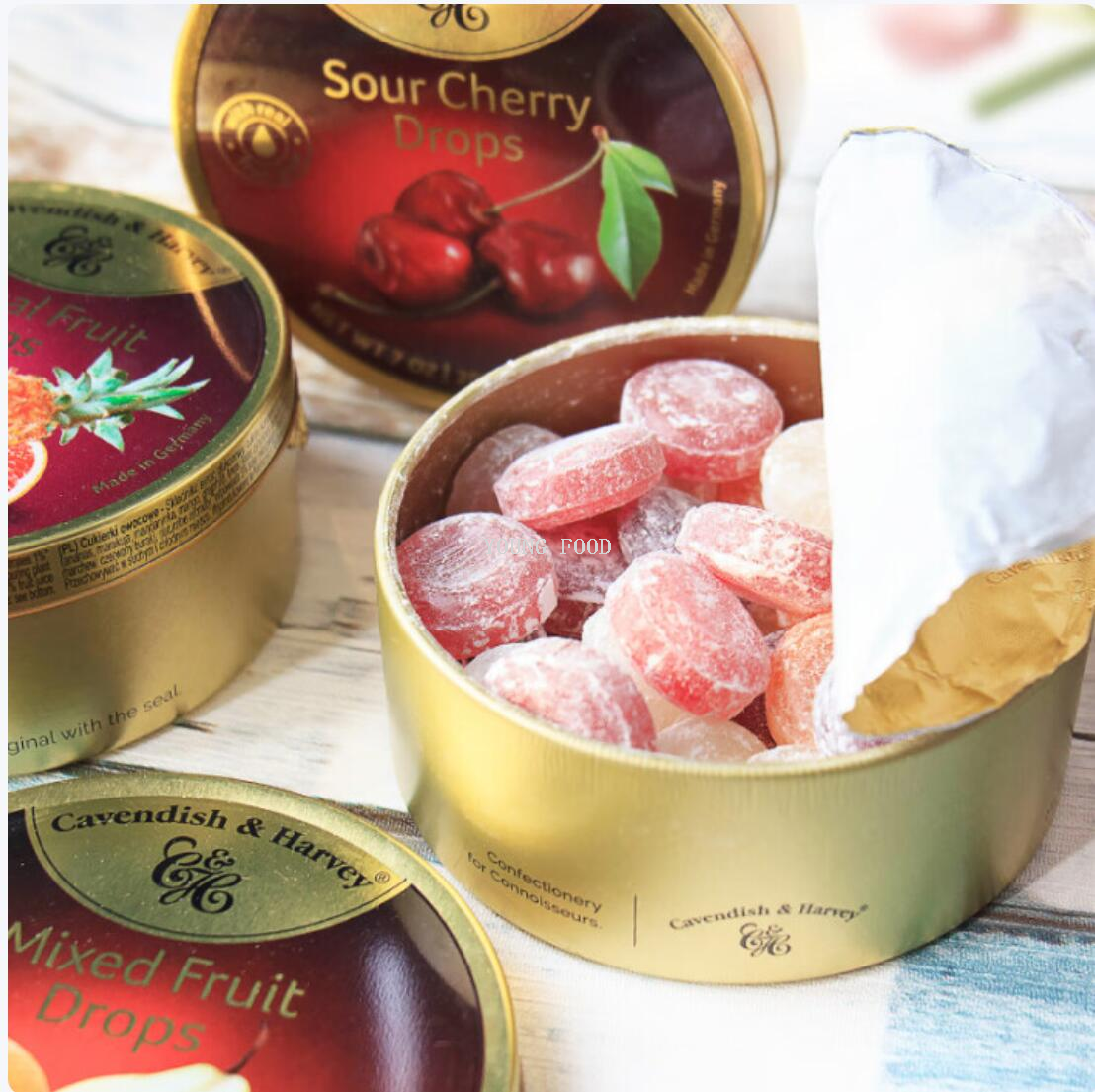 包邮！德国进口休闲零食糖果 嘉云无蔗糖什锦水果味硬糖175g详情3