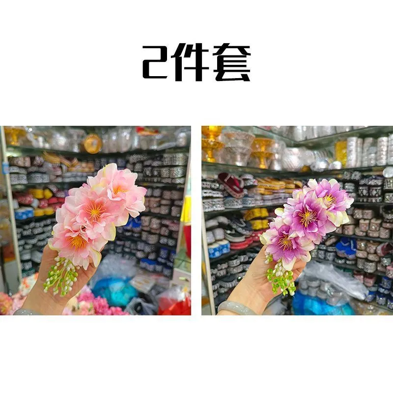 Yunnan Dai ethnic hairpins, hair flowers, hair combs, dance performances, Myanmar, Thailand and Southeast Asian style new children's and adult hair clips detail image 2