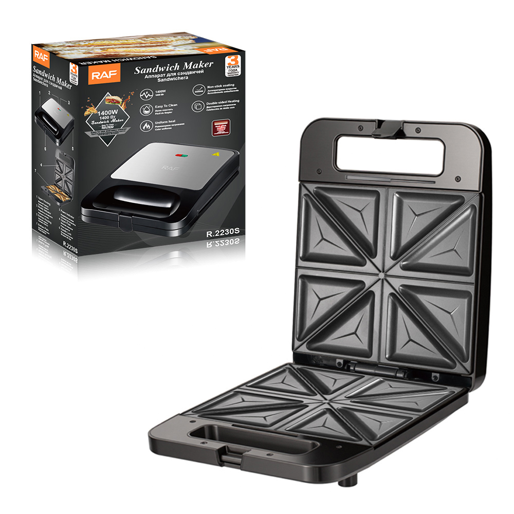 RAF European rules cross-border home breakfast machine Sandwich machine Waffle machine automatic double-sided heating electric baking pan details Picture