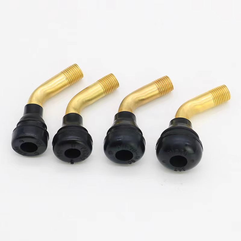 Motorcycle vacuum valve electric vehicle tire copper rod valve curved nose anti-leakage electric wheel valve Specification drawing