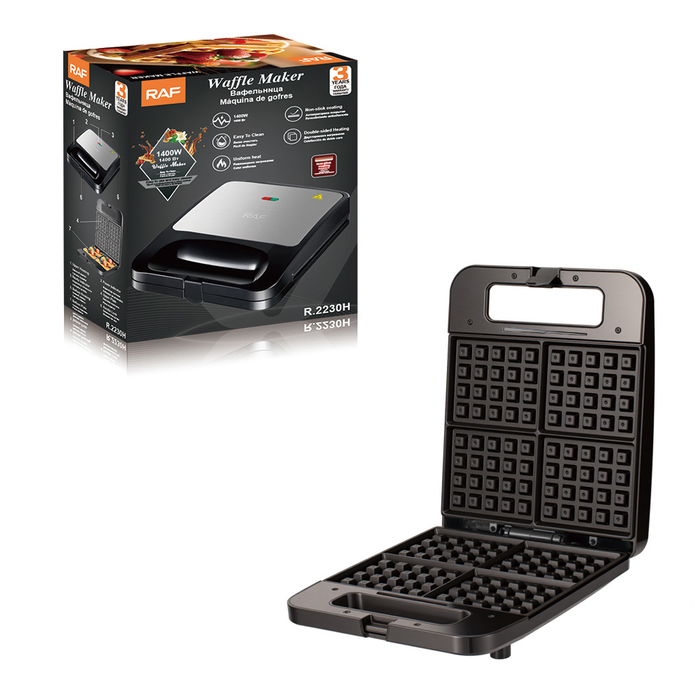 RAF European standard cross-border home breakfast machine, convenient waffle machine, fully automatic double-sided heating electric griddle details Picture