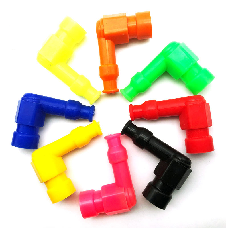 Motorcycle universal spark plug cap accessories Waterproof high temperature rubber spark plug cap multi-color high pressure cap full figure