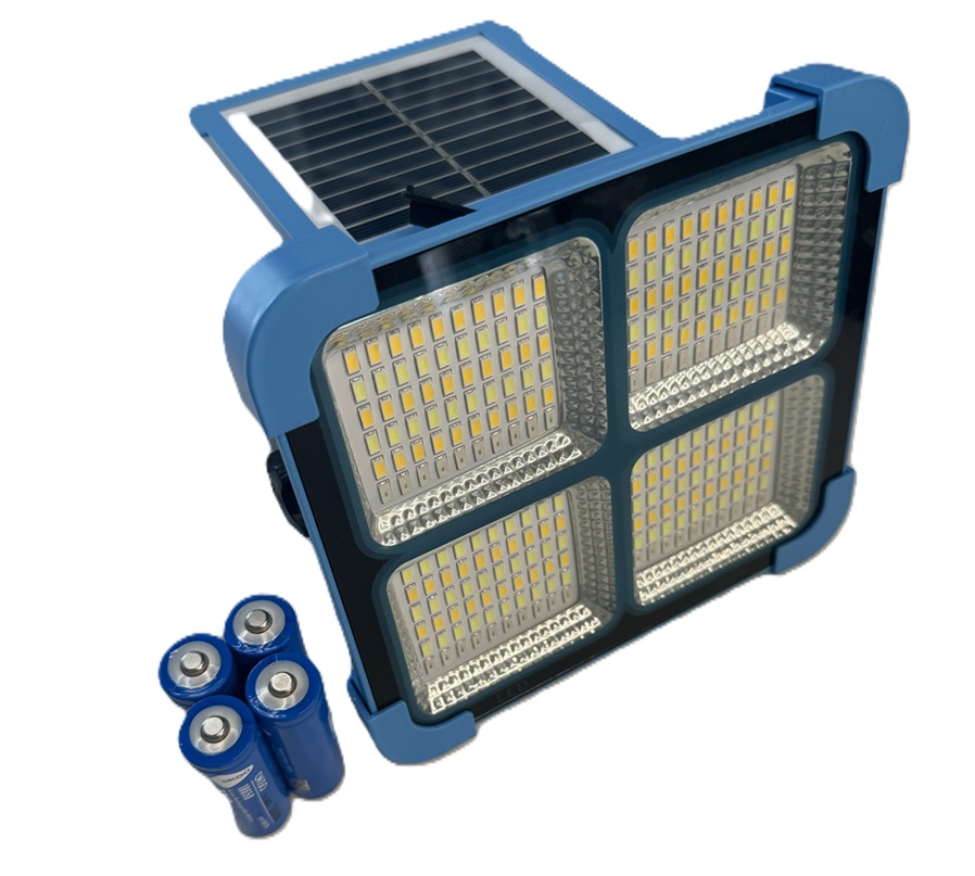 Solar emergency floodlights, portable street lamps, camping outdoor lamps, solar lamps, outdoor detachable battery solar floodlights
