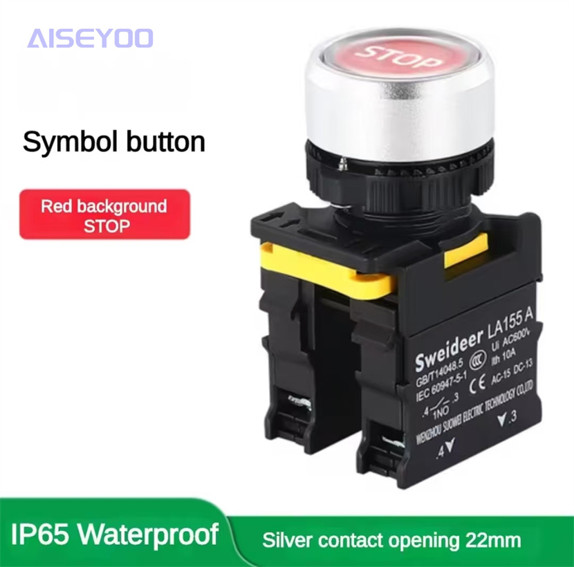 LA155-A1 waterproof high-current 10A self-resetting stop marked button switch 12V24V220 Application Scenario