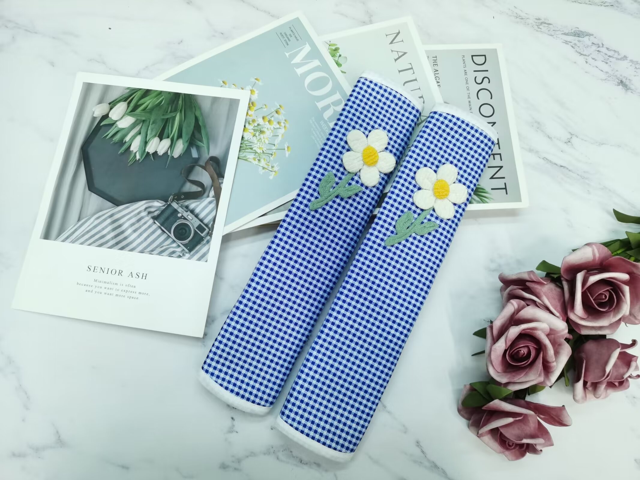 双开门冰箱把手套门把手防撞简约拉手扶手保护套汽车安全带保护套一对装可拆卸