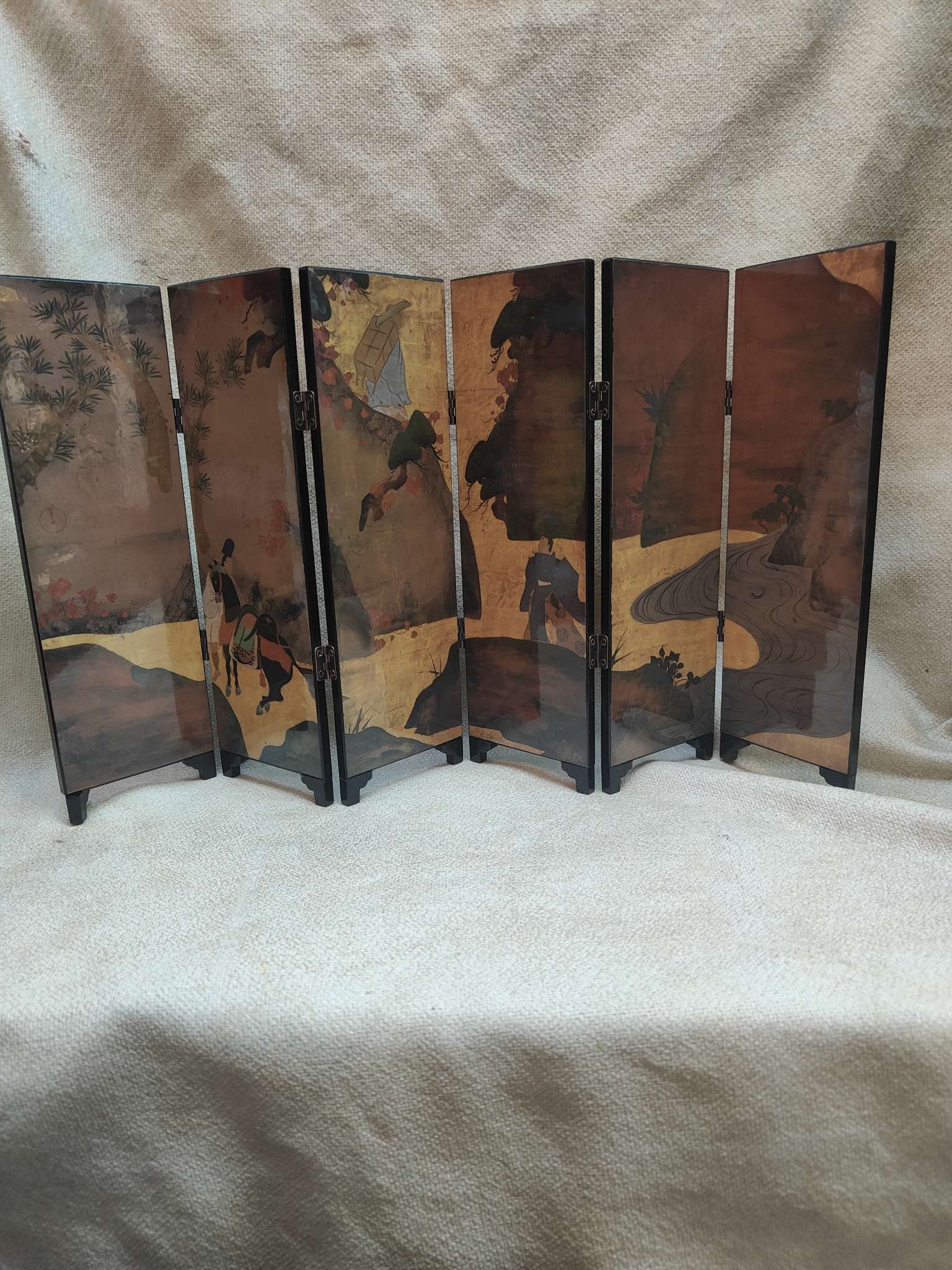 漆器密度板日式小屏风