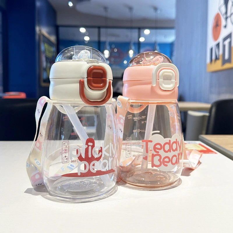 X152-XBD-2020 New Cartoon Cute Children's water Cup, kindergarten double-drinking cup with straw, student Super detail image 5