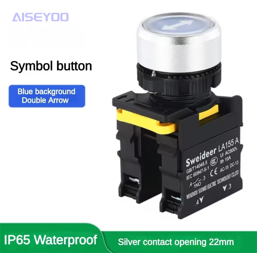 LA155-A1 waterproof high-current 10A self-resetting stop marked button switch 12V24V220 pic 7