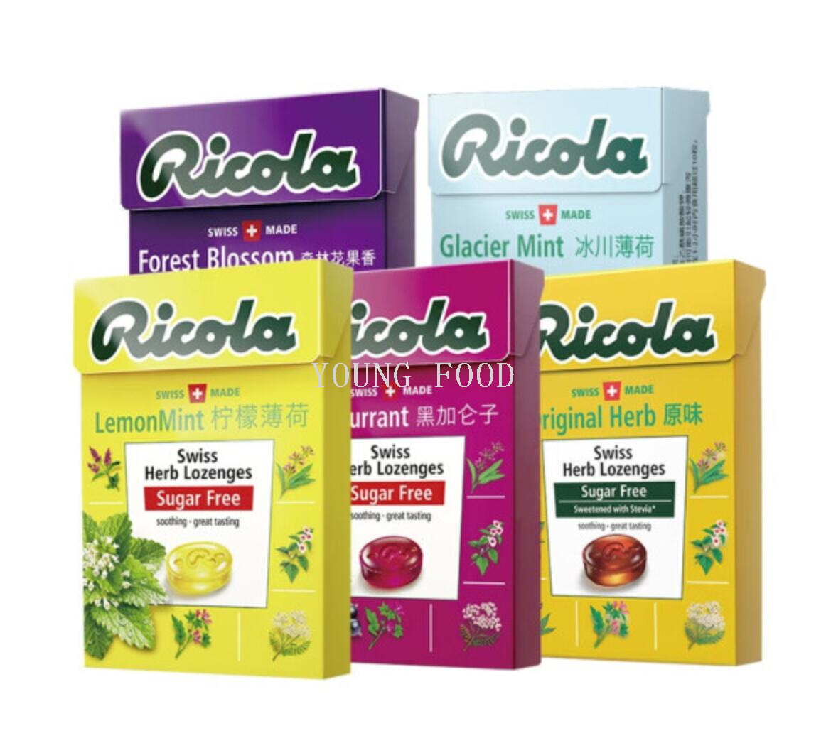 批发包邮！瑞士进口利口乐Ricola无蔗糖润喉糖硬糖糖果薄荷糖零食详情4