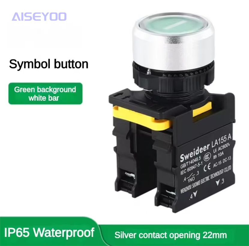 LA155-A1 waterproof high-current 10A self-resetting stop marked button switch 12V24V220 Item Picture