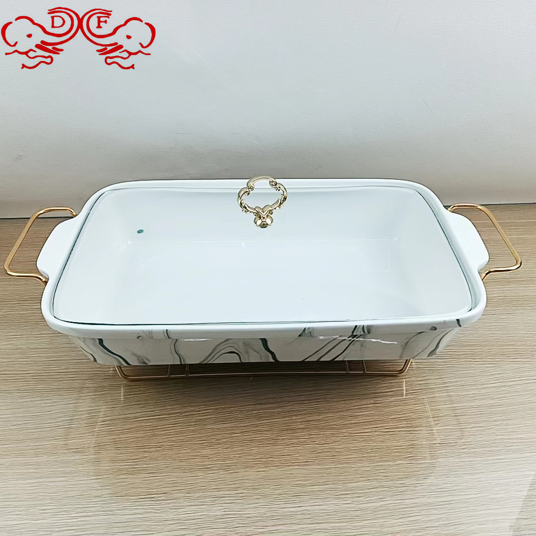 DF99003 Ceramic square heating dry soup pot, Zhuge steamed and Grilled fish plate, vegetable plate, open stove, household alcohol stove, DF TRADINGHOUSE