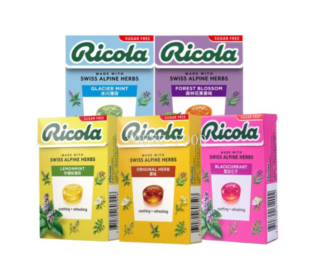 批发包邮！瑞士进口利口乐Ricola无蔗糖润喉糖硬糖糖果薄荷糖零食详情2