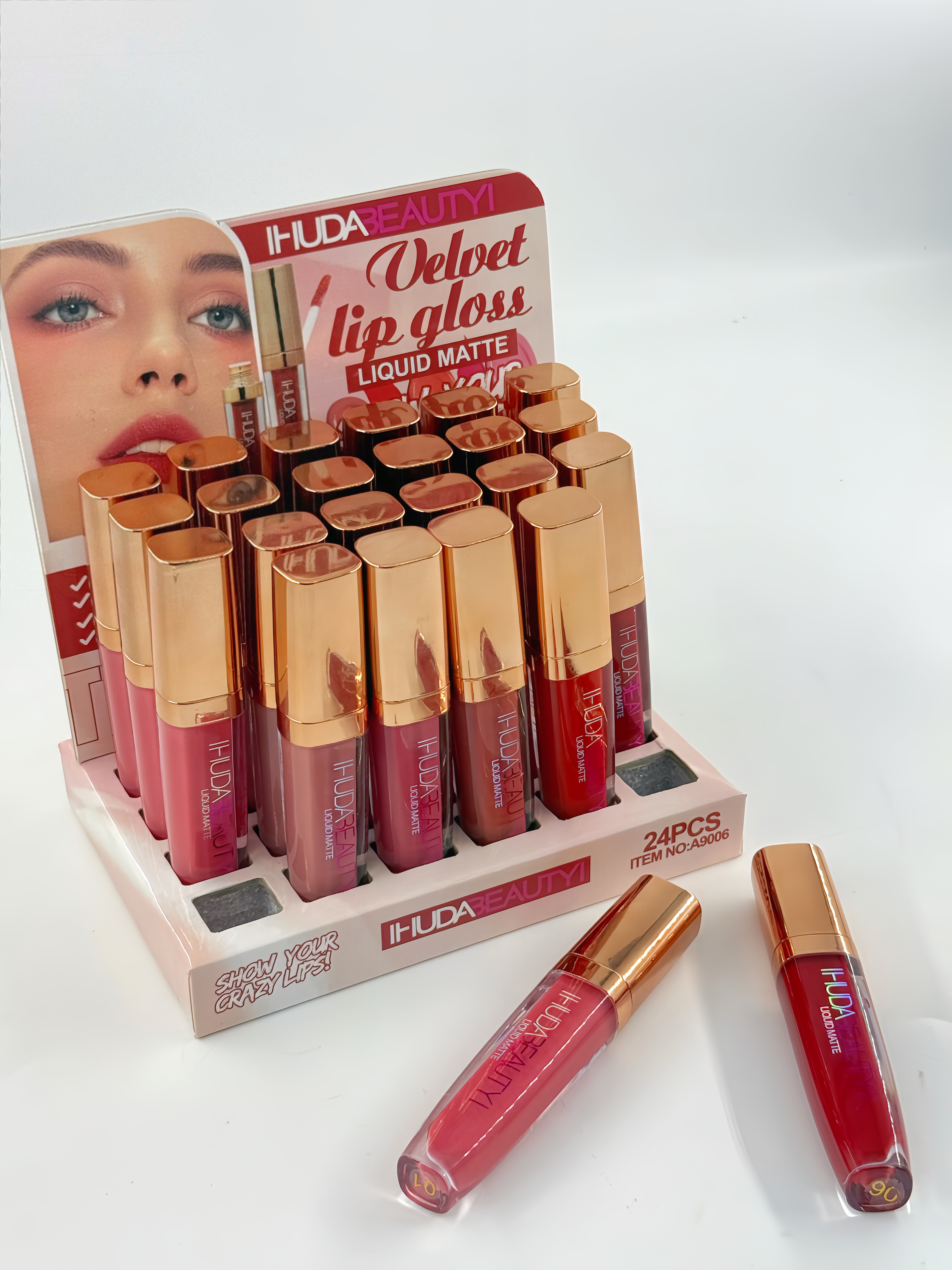 IHUDABEAUTYI Mirror Glossy Lip Glaze Non-stick Cup Non-Fade Hydrating White Lip Gloss full figure