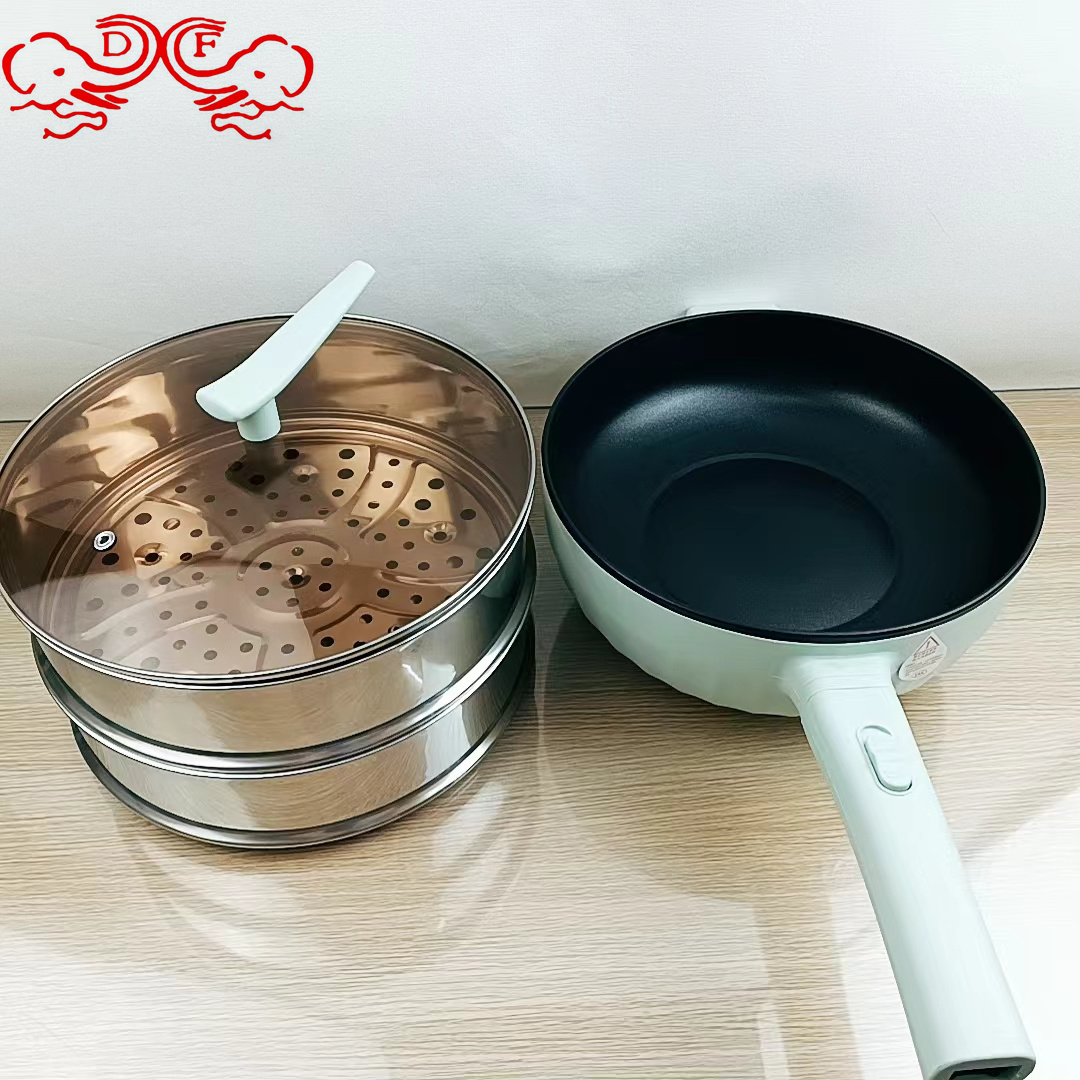 DF99315 electric cooking pot, small multi-functional small electric cooking pot, steaming and cooking integrated dormitory pot, non-stick pot, electric hot pot, DF TRADINGHOUSE
