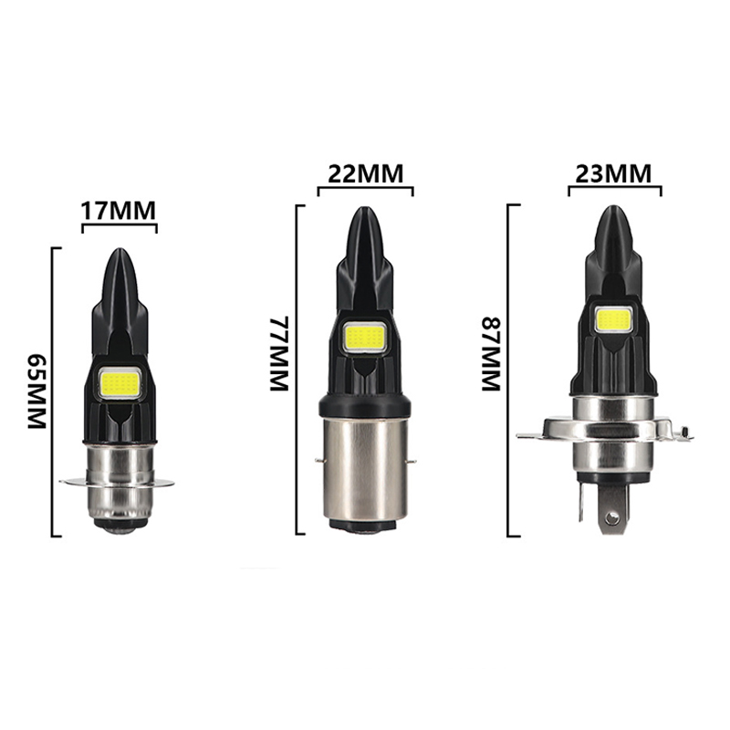 Motorcycle universal headlight H4 headlight bullet head A20D-P15D high and low beam integrated LED light motorcycle details Picture