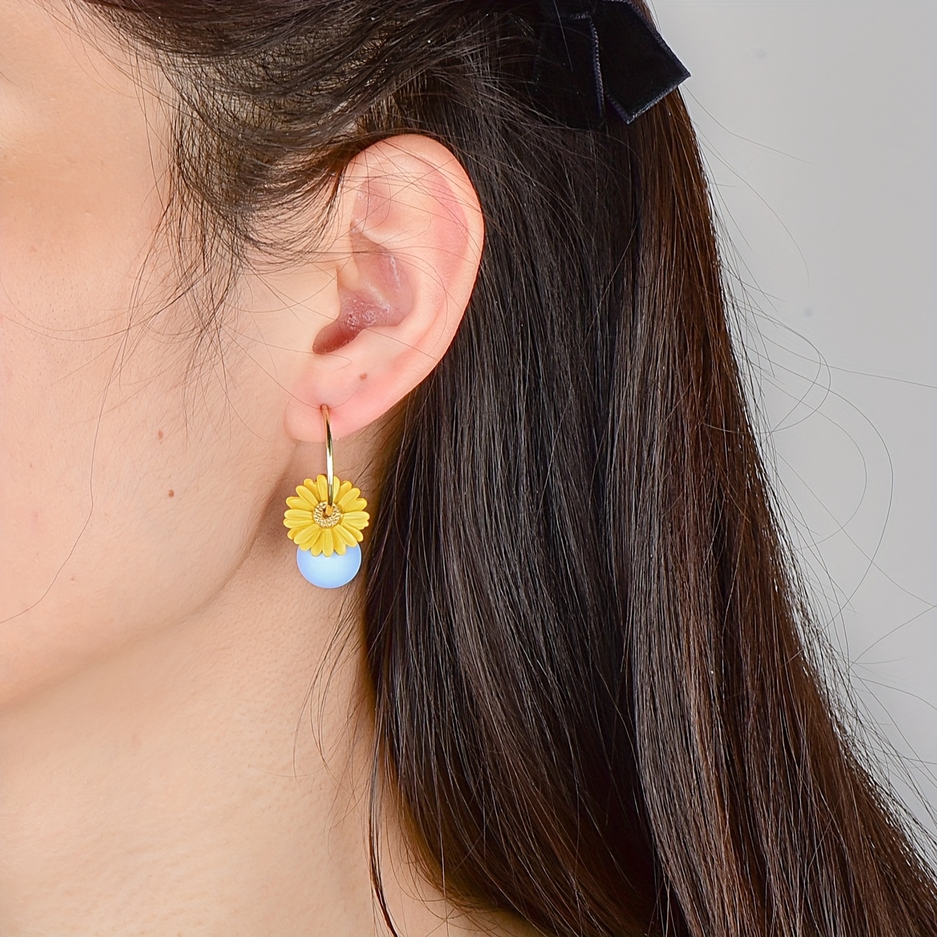 饰品/钛钢耳钉/耳环/耳饰/圆形耳钉细节图