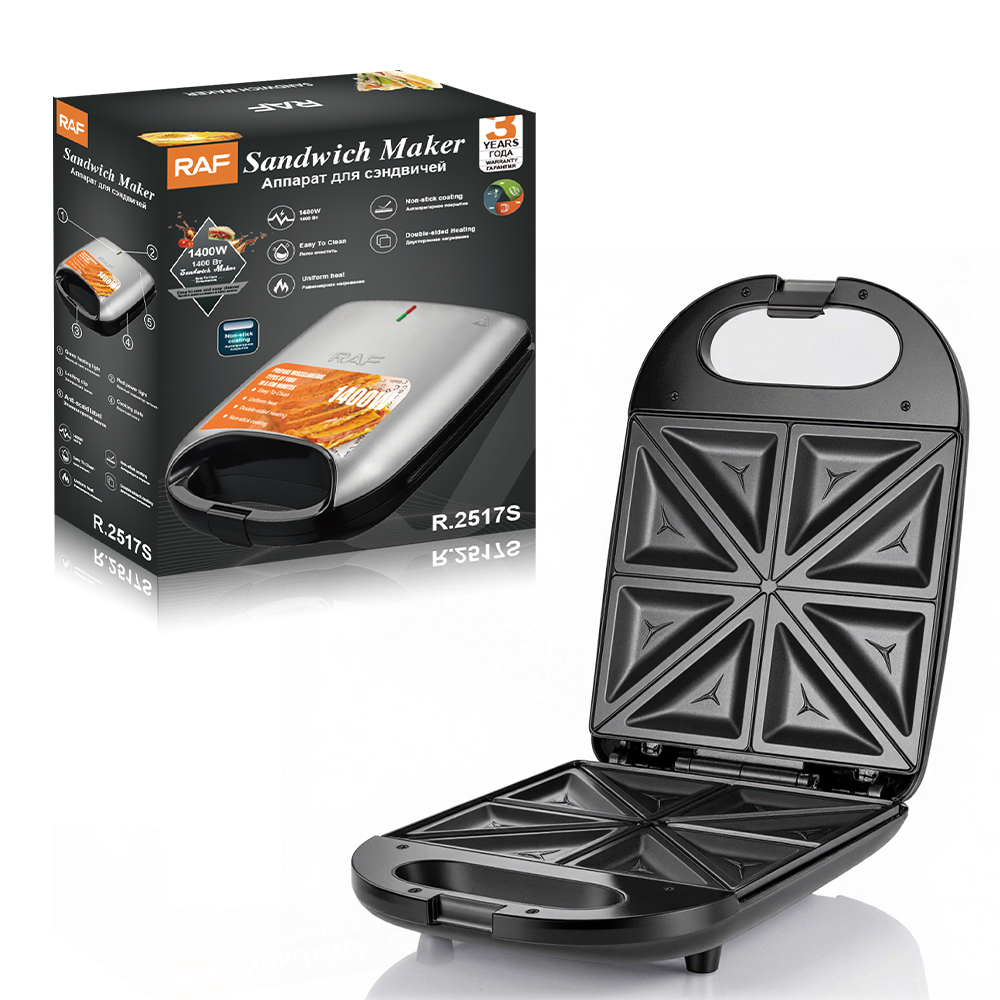RAF European rules cross-border home breakfast machine deep groove sandwich machine automatic double-sided heating electric baking pan details Picture