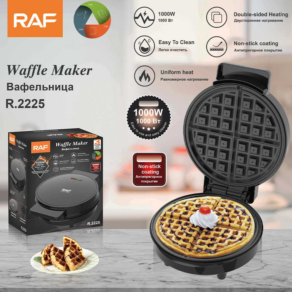 RAF European Home Double-sided heating waffle maker Multi-Function toaster Waffle Breakfast maker Toaster full figure