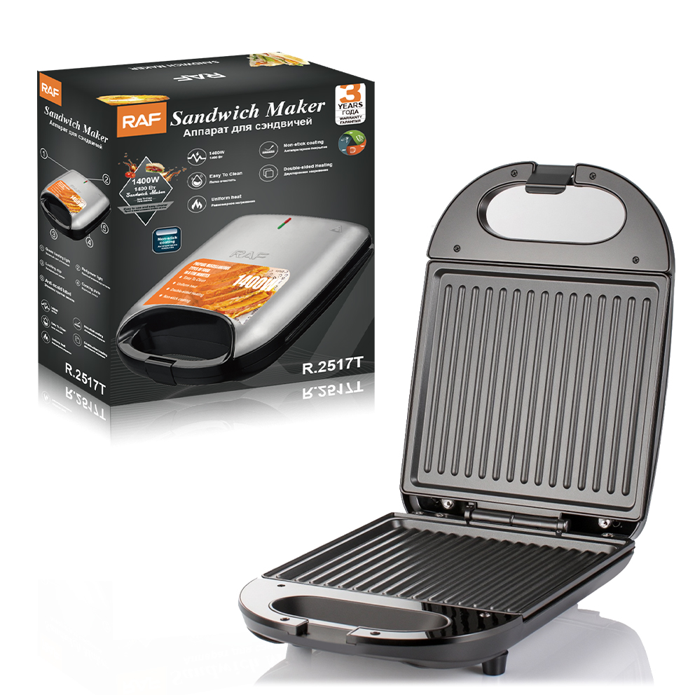 RAF European rules cross-border home breakfast machine stripe cake machine sandwich machine automatic double-sided heating electric baking pan details Picture