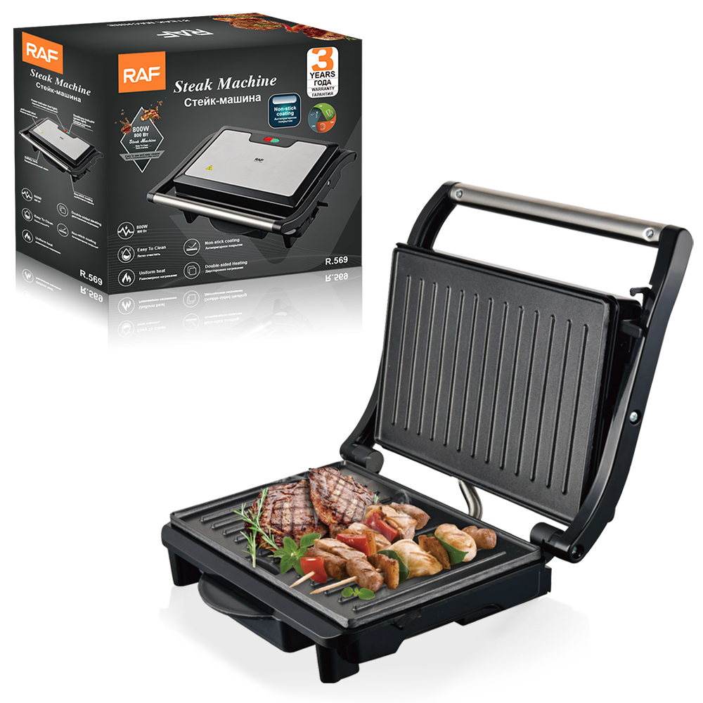 RAF European rules cross-border steak machine Sandwich waffle machine Panini machine Breakfast machine heating on both sides easy to clean details Picture