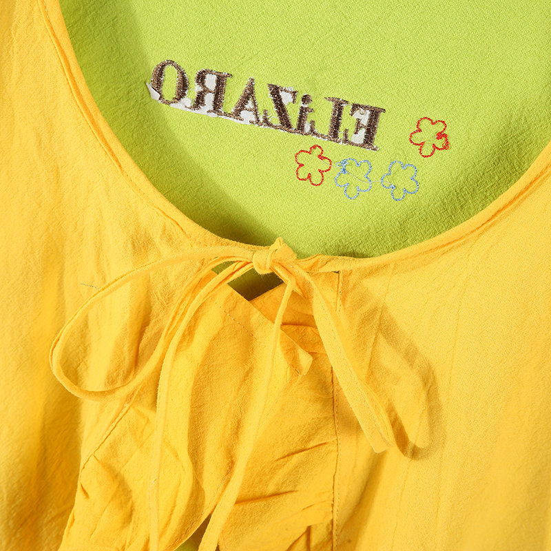 韩版时尚布艺可爱厨房卡通反穿背心成人全棉围裙无袖坎肩防污烘焙花艺画画工作服详情7